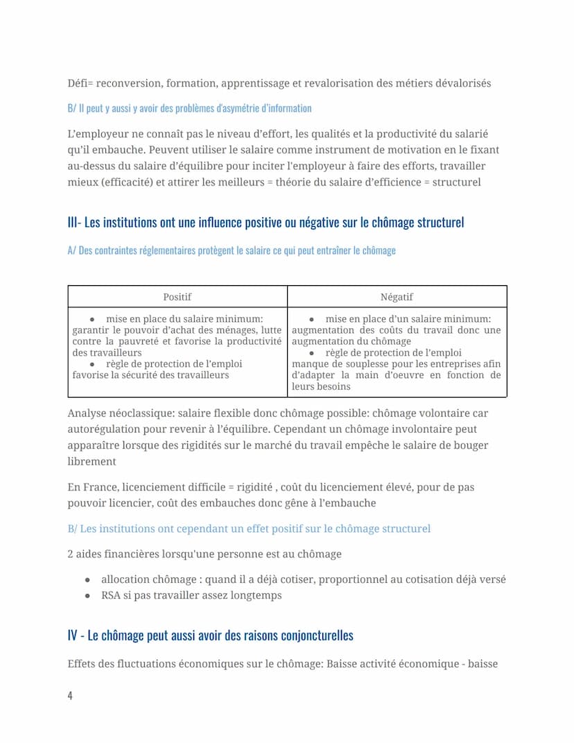 OBJECTIFS D'APPRENTISSAGES
Savoir définir le chômage et le sous-emploi et connaître les indicateurs de taux de chômage et de
taux d'emploi.
