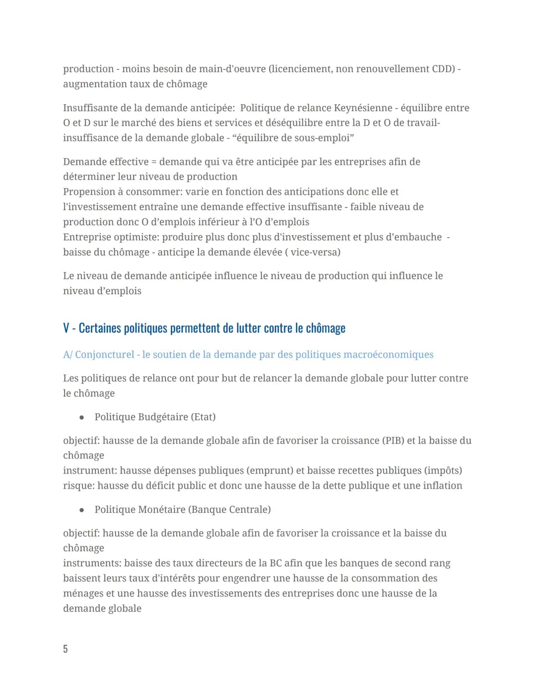 OBJECTIFS D'APPRENTISSAGES
Savoir définir le chômage et le sous-emploi et connaître les indicateurs de taux de chômage et de
taux d'emploi.
