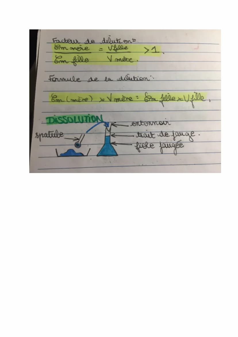 Physique
SOLUTIONS, DILUTIONS
une solut est le mélange homogene de
2 espèces chimiques : un solute (solde / liquide!
gazeiro) dissous dans u