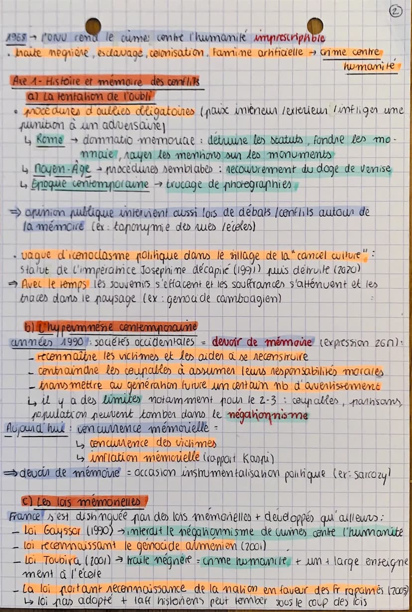 • THEME 3.
INTRODUCTION
a) La différence entre histoire et mémoine
• HISTOIRE = neait des événements passes fondés sur des sources vérifiées