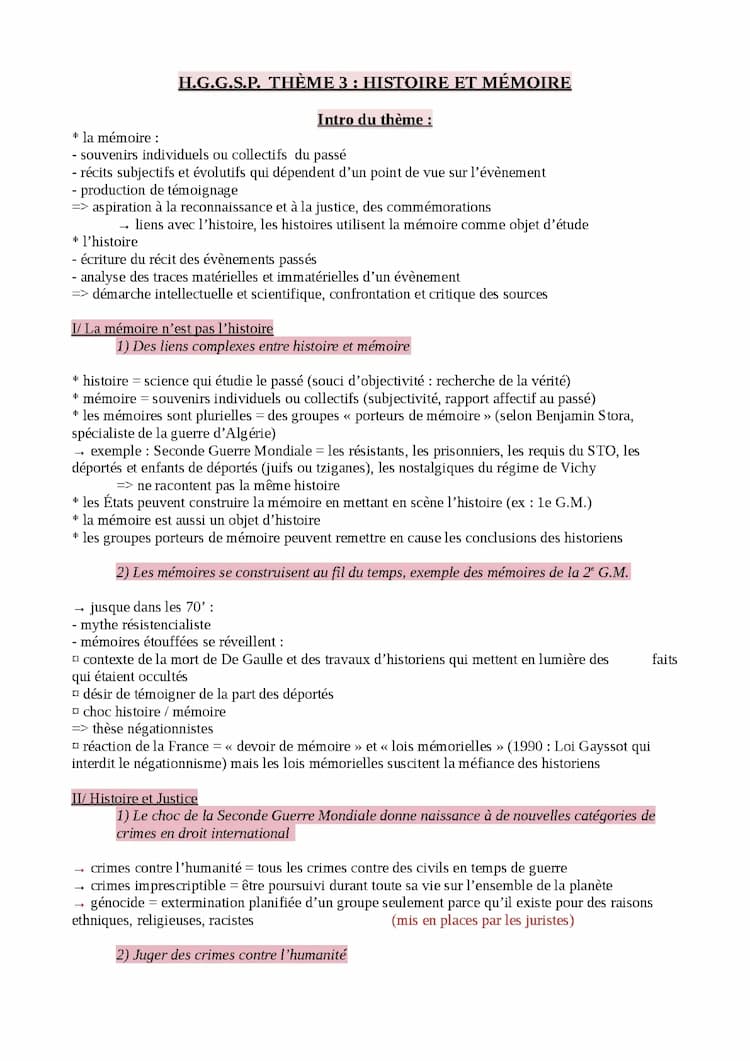 Know HGGSP - THÈME 3 - INTRO + AXE 1 : HISTOIRE MÉMOIRE ET CONFLITS thumbnail