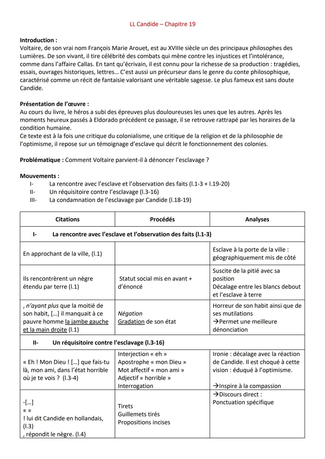 Comprendre le Chapitre 19 de Candide : Thème, Morale et Analyse