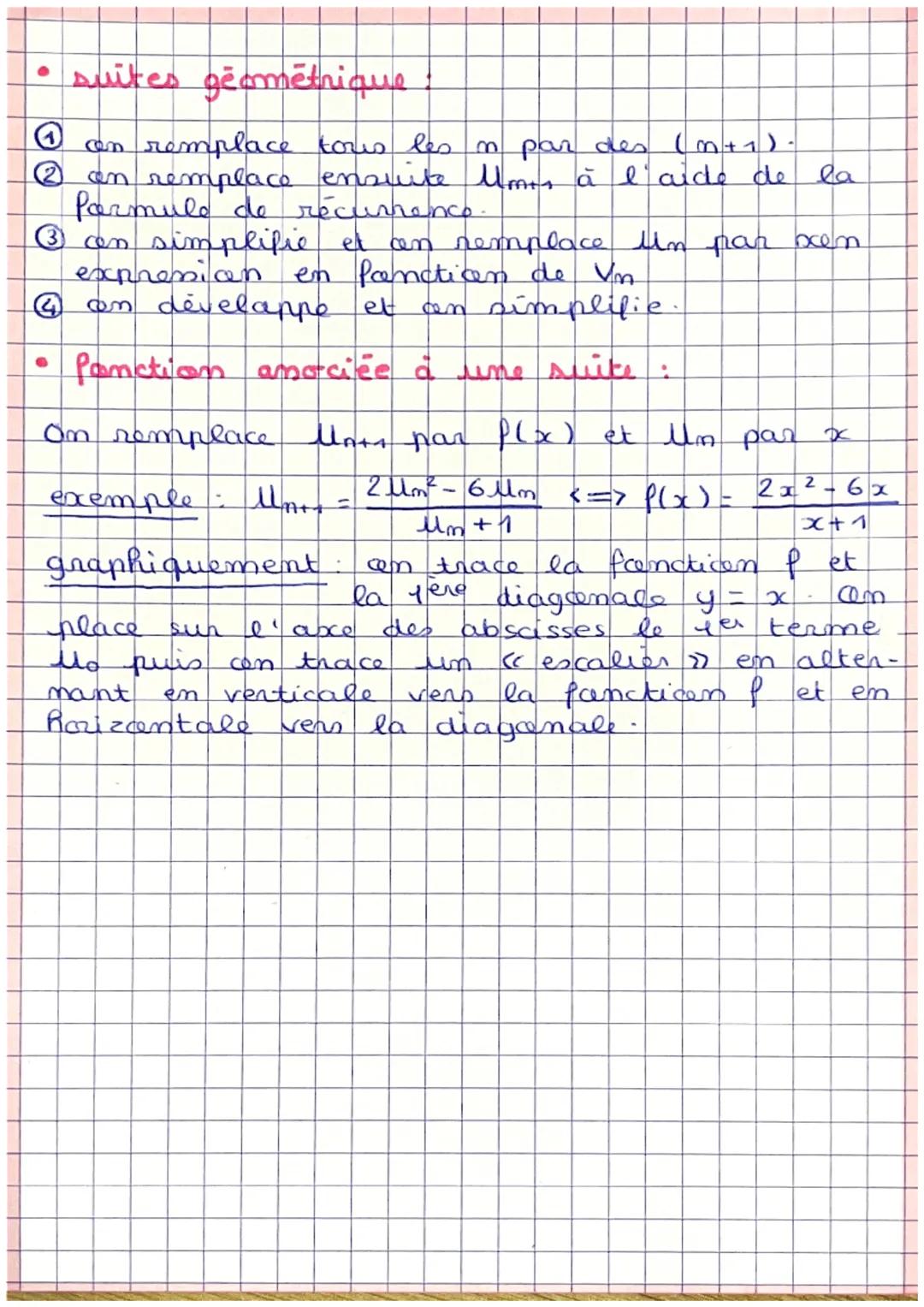suites

• asciome du raisonnement par récurrence:

Si la propriété P est:
- vraie au rang $m_0$ (Imitialisation)
- Renéditaire à partir du r