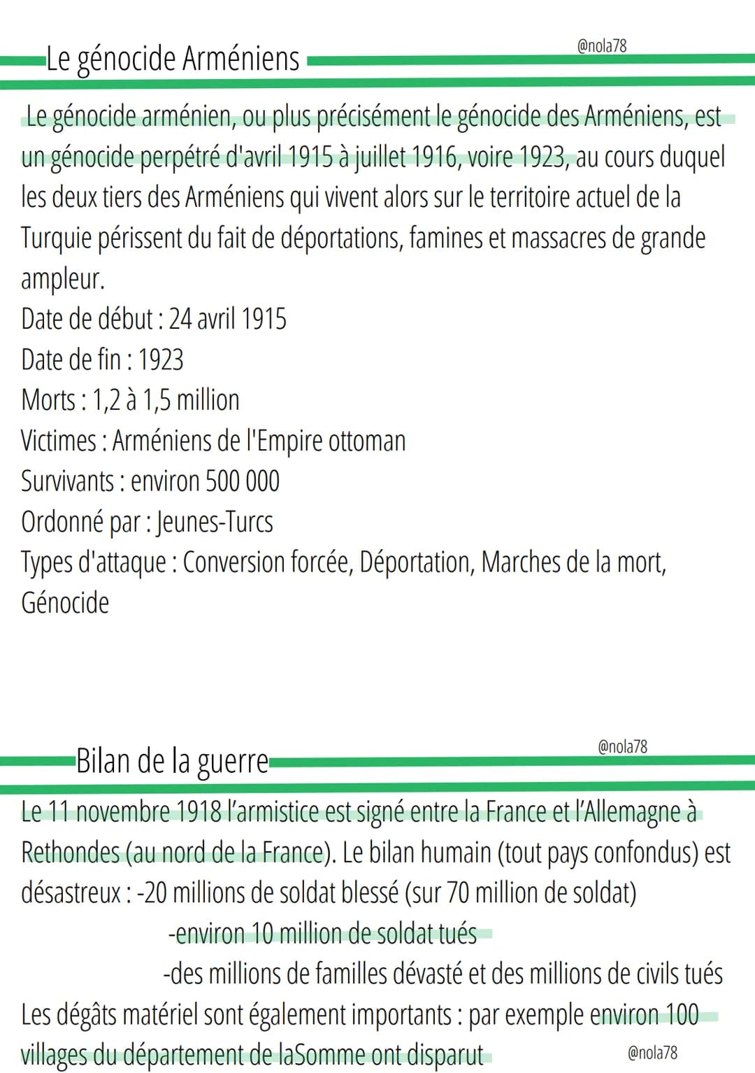 Définition
Histoire
@nola78
Guerre des tranchée:
phase de la guerre où les combattants snabritent dans des lignes creusées
dans les d'OL et 