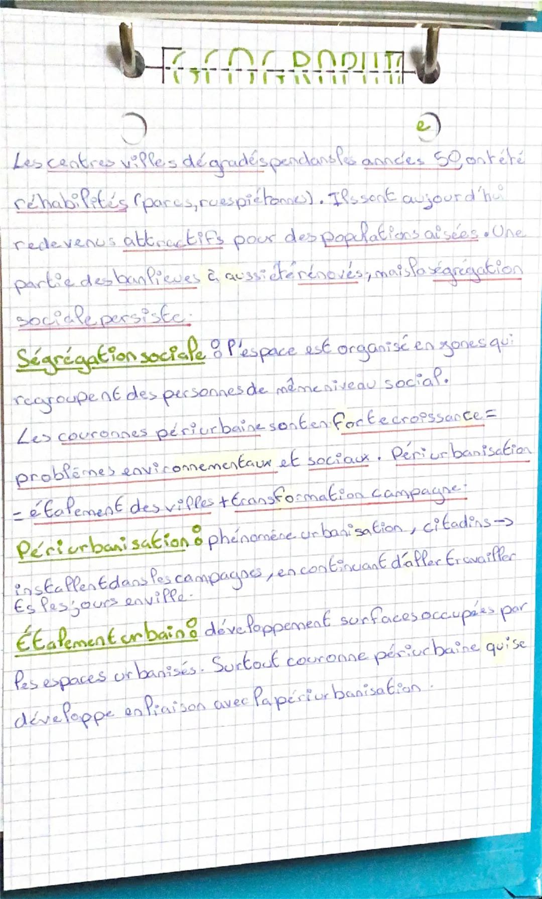 --- OCR Start ---
GEOGRAPHIC
1
Shéma d'une aire urbaine
Pégende 8
loville centre
18 banlieues
couronne péricrbaines.
espace rural
étalement 