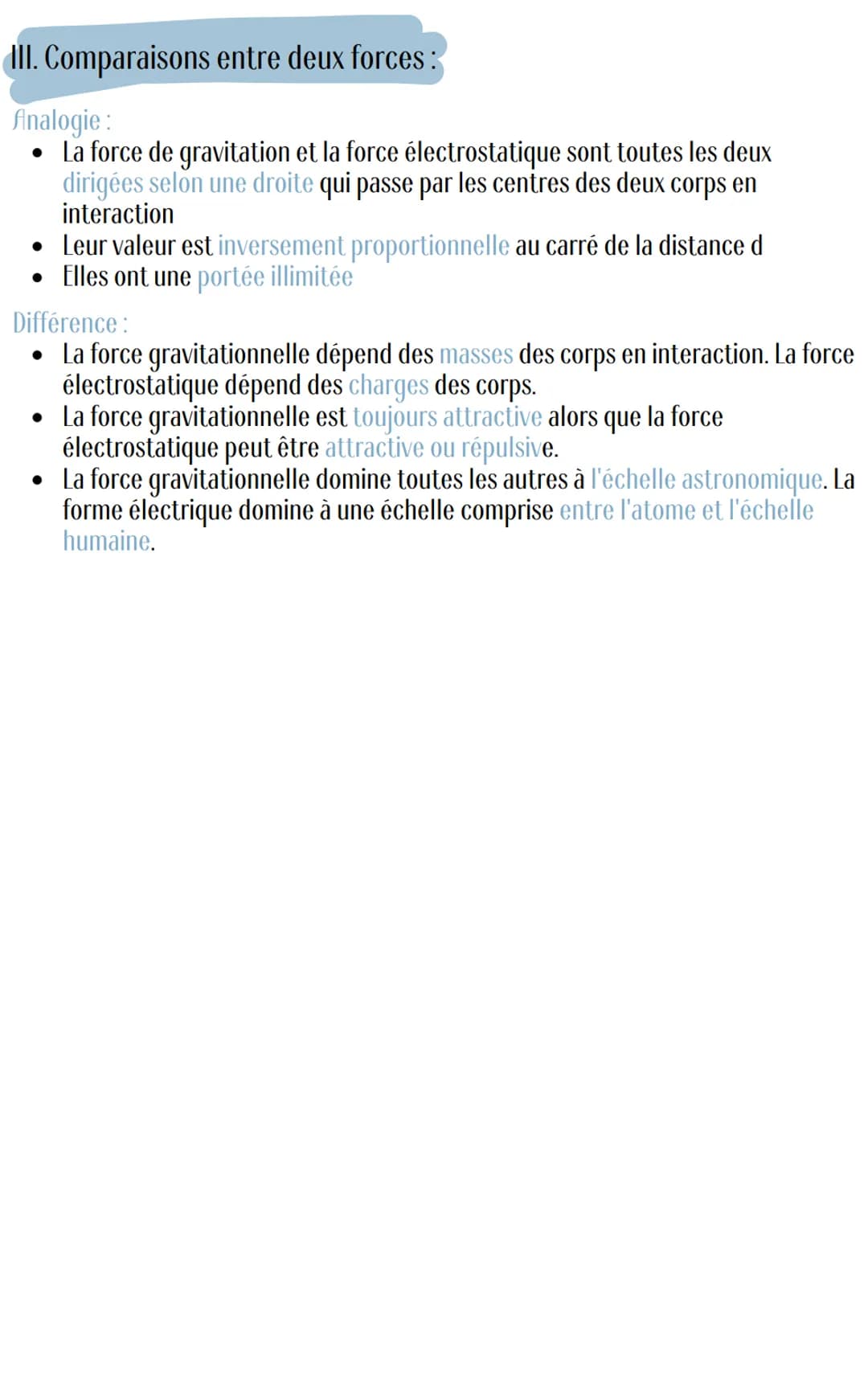 Une interaction entre deux corps se modélise par une force, elle même modélisée
par un vecteur.
1. interaction et force gravitationnelle :
A