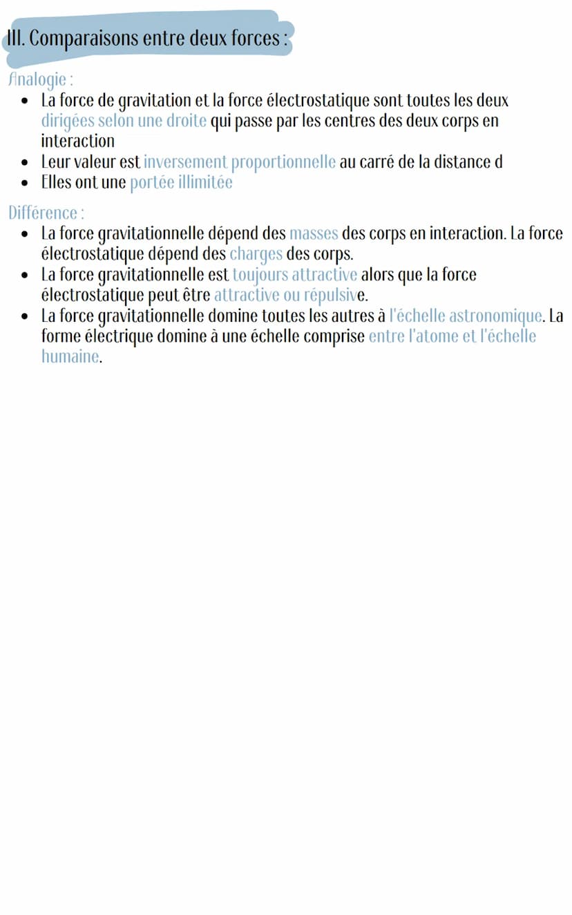 Une interaction entre deux corps se modélise par une force, elle même modélisée
par un vecteur.
1. interaction et force gravitationnelle :
A