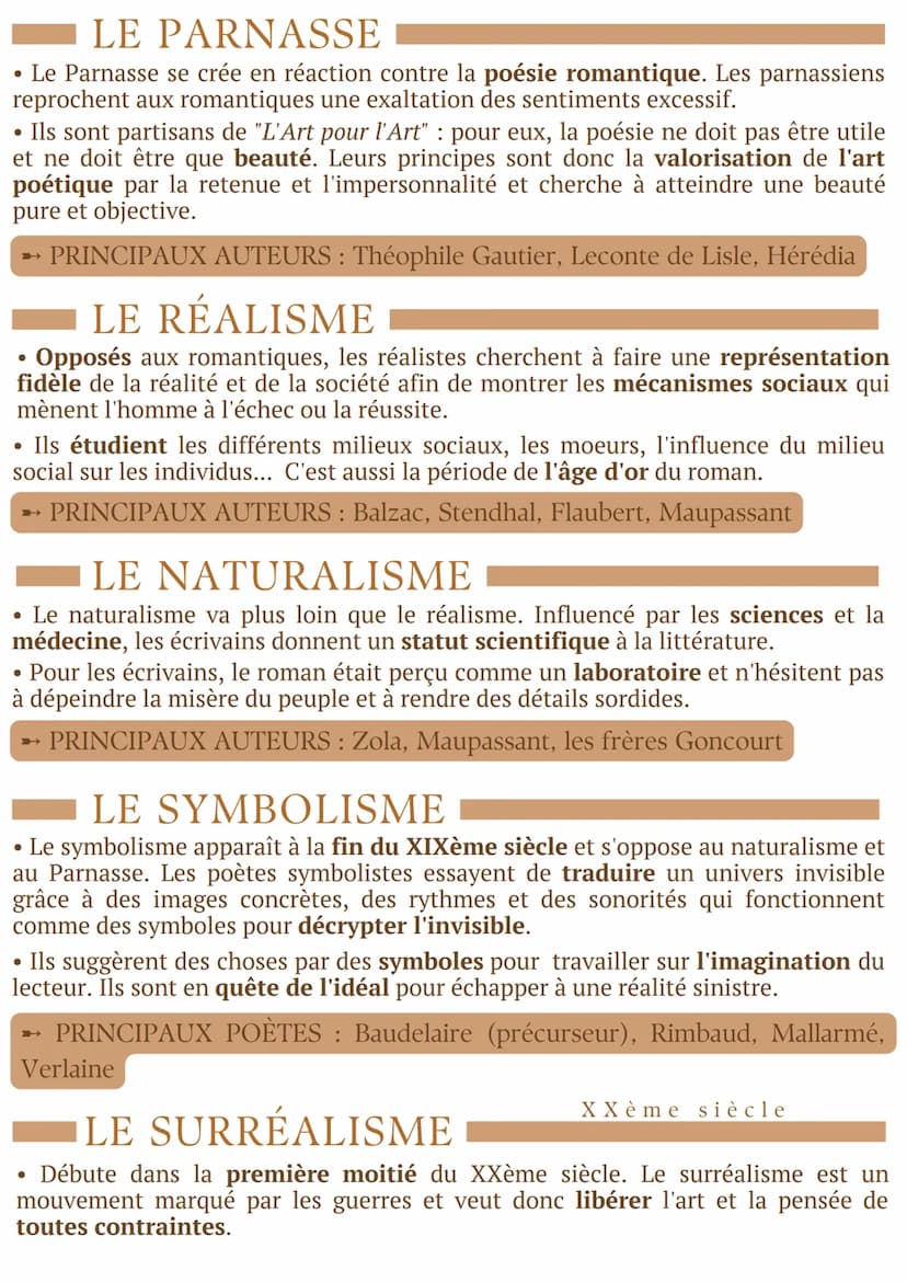 MOUVEMENTS
littéraires
L'HUMANISME
• Les humanistes redécouvrent la culture grecque et latine et donnent de
l'importance au savoir et à l'éd