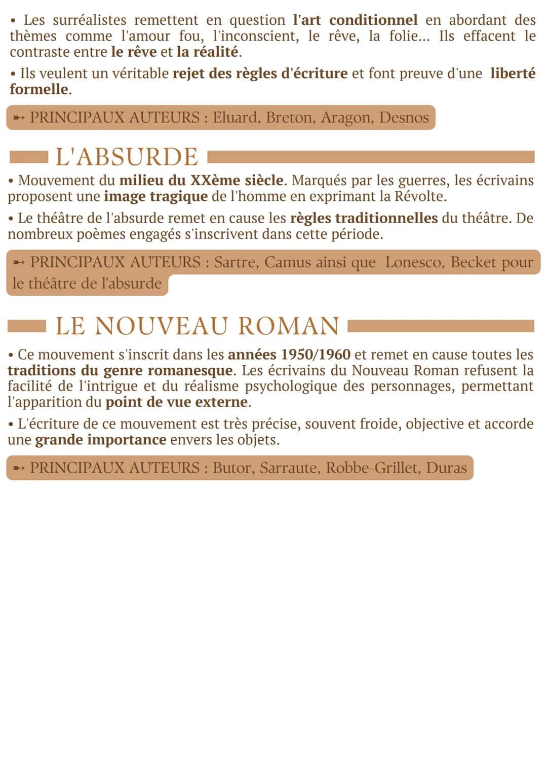 MOUVEMENTS
littéraires
L'HUMANISME
• Les humanistes redécouvrent la culture grecque et latine et donnent de
l'importance au savoir et à l'éd