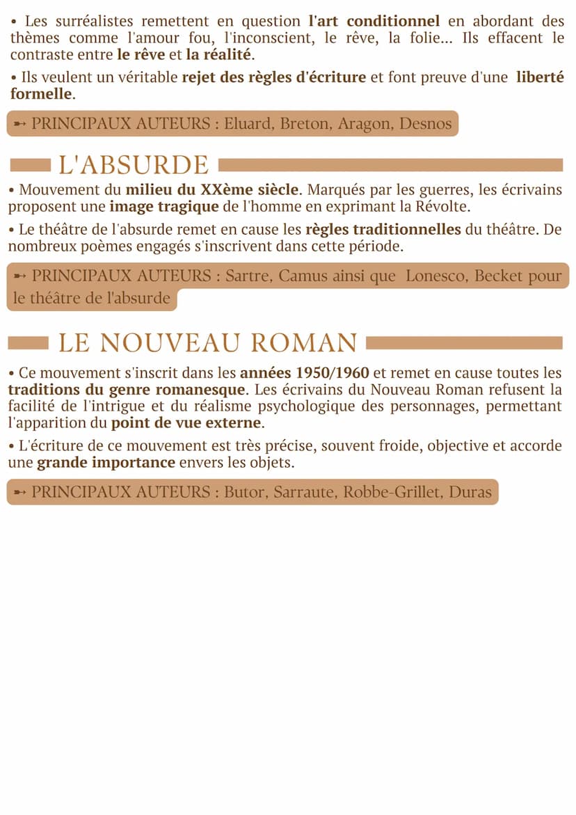 MOUVEMENTS
littéraires
L'HUMANISME
• Les humanistes redécouvrent la culture grecque et latine et donnent de
l'importance au savoir et à l'éd