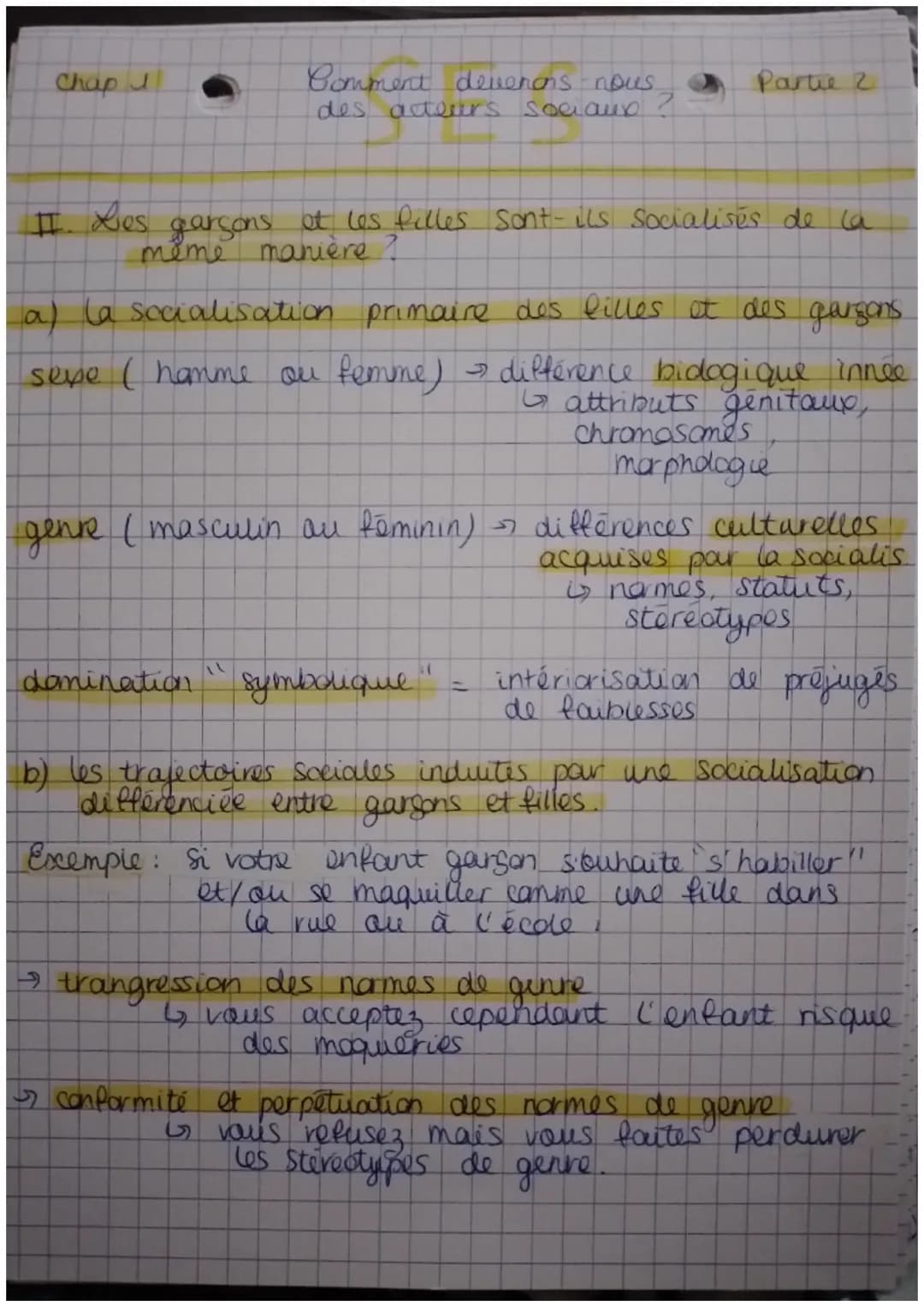 Chapitre 1: Comment
devenons-nous de acteurs scatury?
I). Le processus de socialisation
Socialisation: le fait de devenir un être social
L₂
