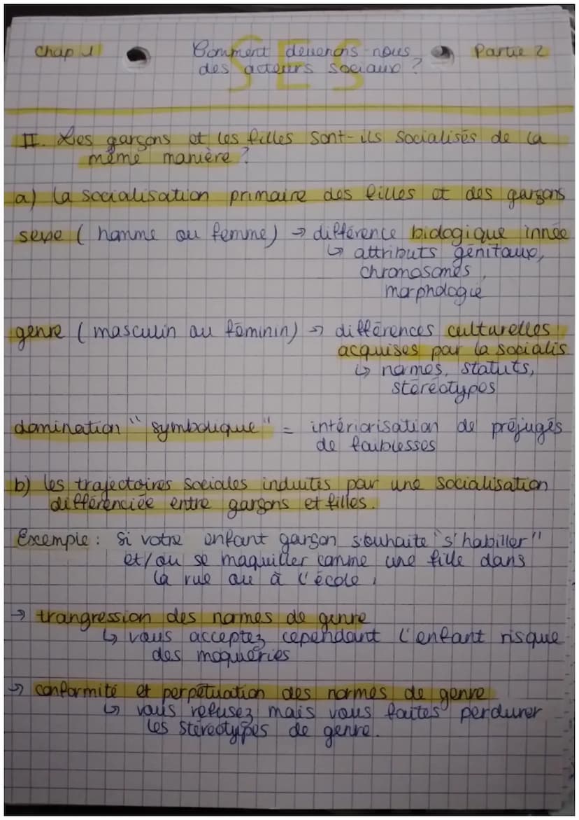 Chapitre 1: Comment
devenons-nous de acteurs scatury?
I). Le processus de socialisation
Socialisation: le fait de devenir un être social
L₂
