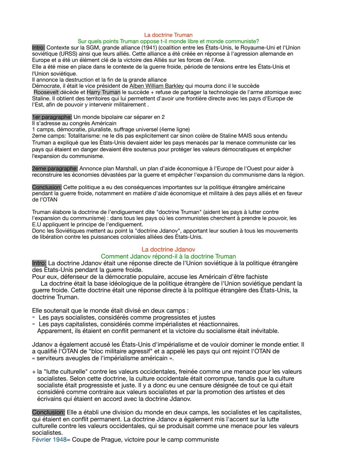 La multiplication des acteurs internationaux dans un monde
bipolaire (1945-1970)
1945 = 5 ans d'une guerre au bilan catastrophique; objectif