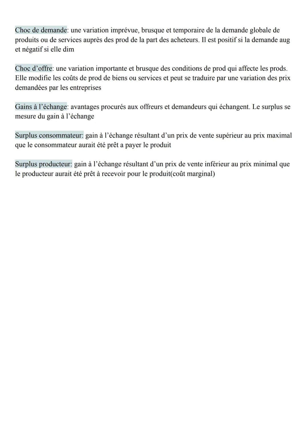 Marché concurrentiel DEF
Marché: lieu de rencontre réel ou fictif entre des agents éco qui offrent des biens ou des
services et ceux qui en 