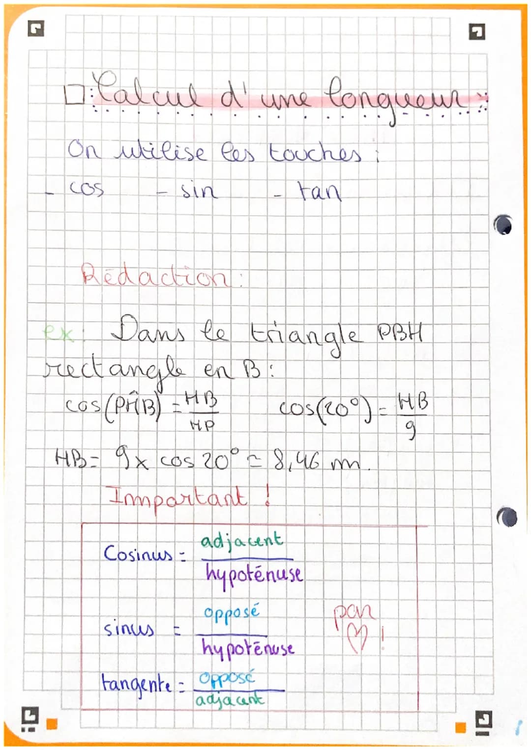 Trigonométrie
Fichen 3
*
*
MATHS
*
4
TRIGONOMETRIE
□ Calcul d' un
a angle.
On utilise les touches
-
arccos
ancsin
-
Tesk:
arctan
Rédaction
D
