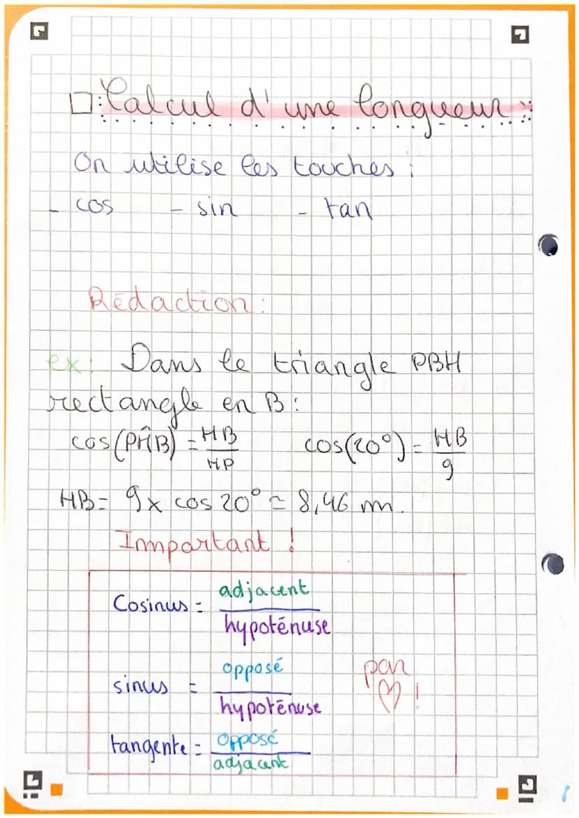 Trigonométrie
Fichen 3
*
*
MATHS
*
4
TRIGONOMETRIE
□ Calcul d' un
a angle.
On utilise les touches
-
arccos
ancsin
-
Tesk:
arctan
Rédaction
D