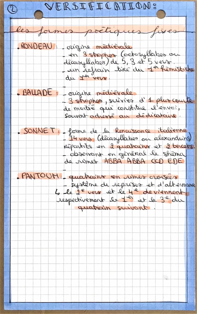 1
VERSIFICATION:
4 ensemble de vers
B
trophe
TYPE :
monostiche (1 vers)
distique (2)
tercet (3)
quatrain (4)
-
quintil (5)
Sizcuin (6)
•sept