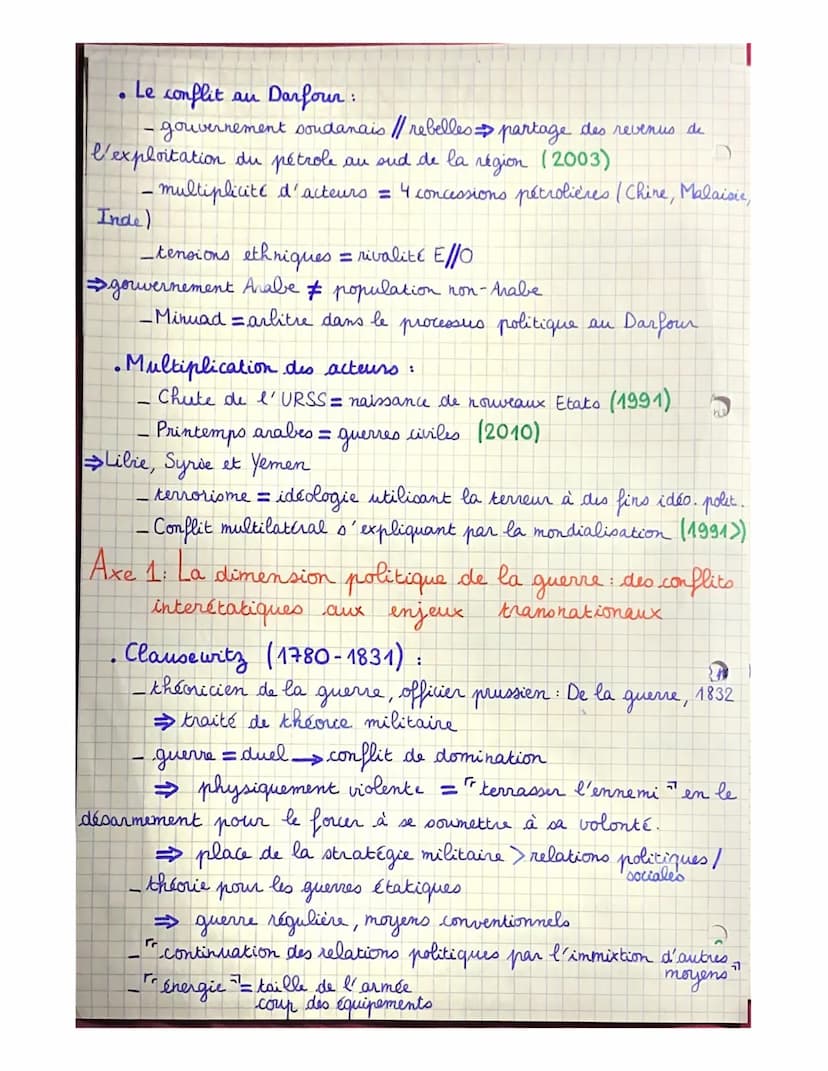 THÈME 2:
Formes de conflits et tentatives de paix
• Critères établissant une
typologie des guerres :
- conflit = situation de désaccord / gu