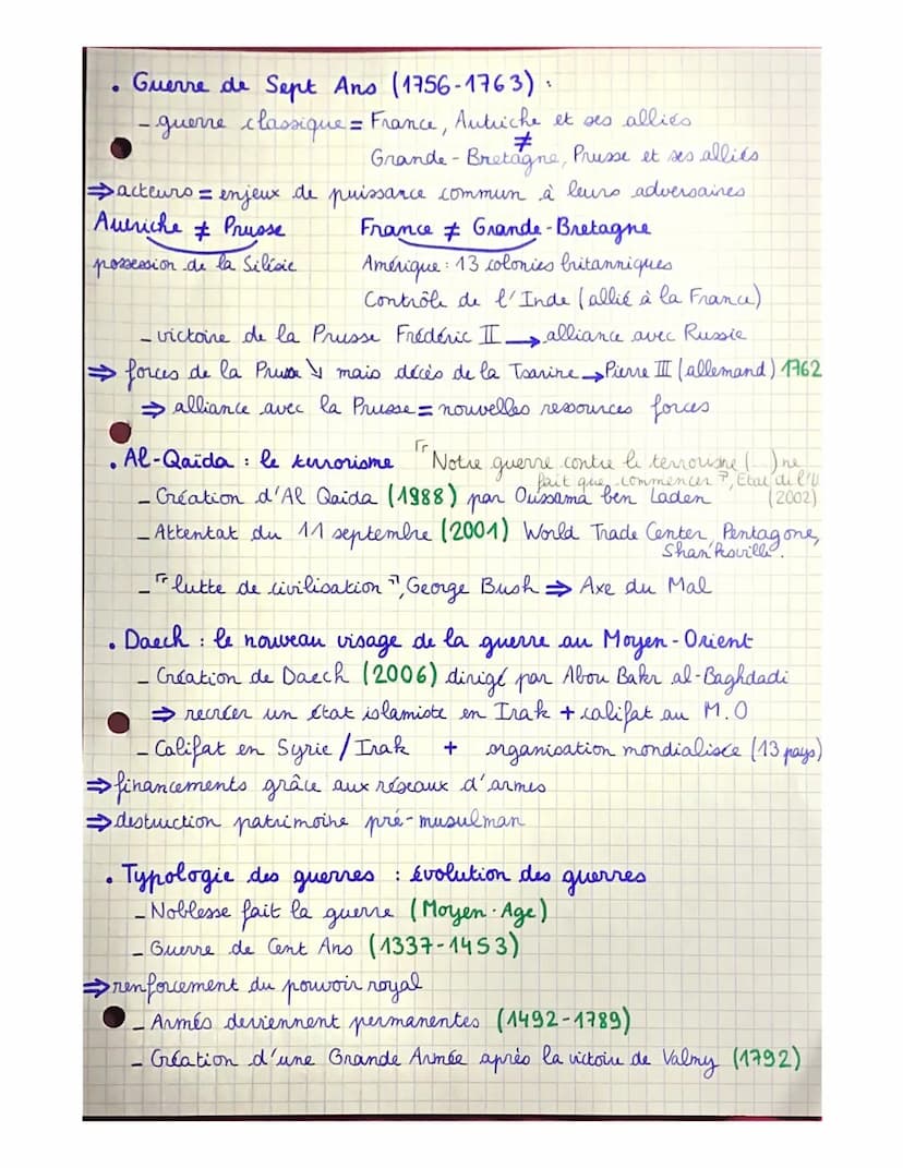 THÈME 2:
Formes de conflits et tentatives de paix
• Critères établissant une
typologie des guerres :
- conflit = situation de désaccord / gu