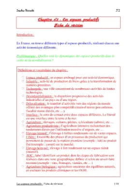 Know Géographie : LES ESPACES PRODUCTIFS - 3eme thumbnail
