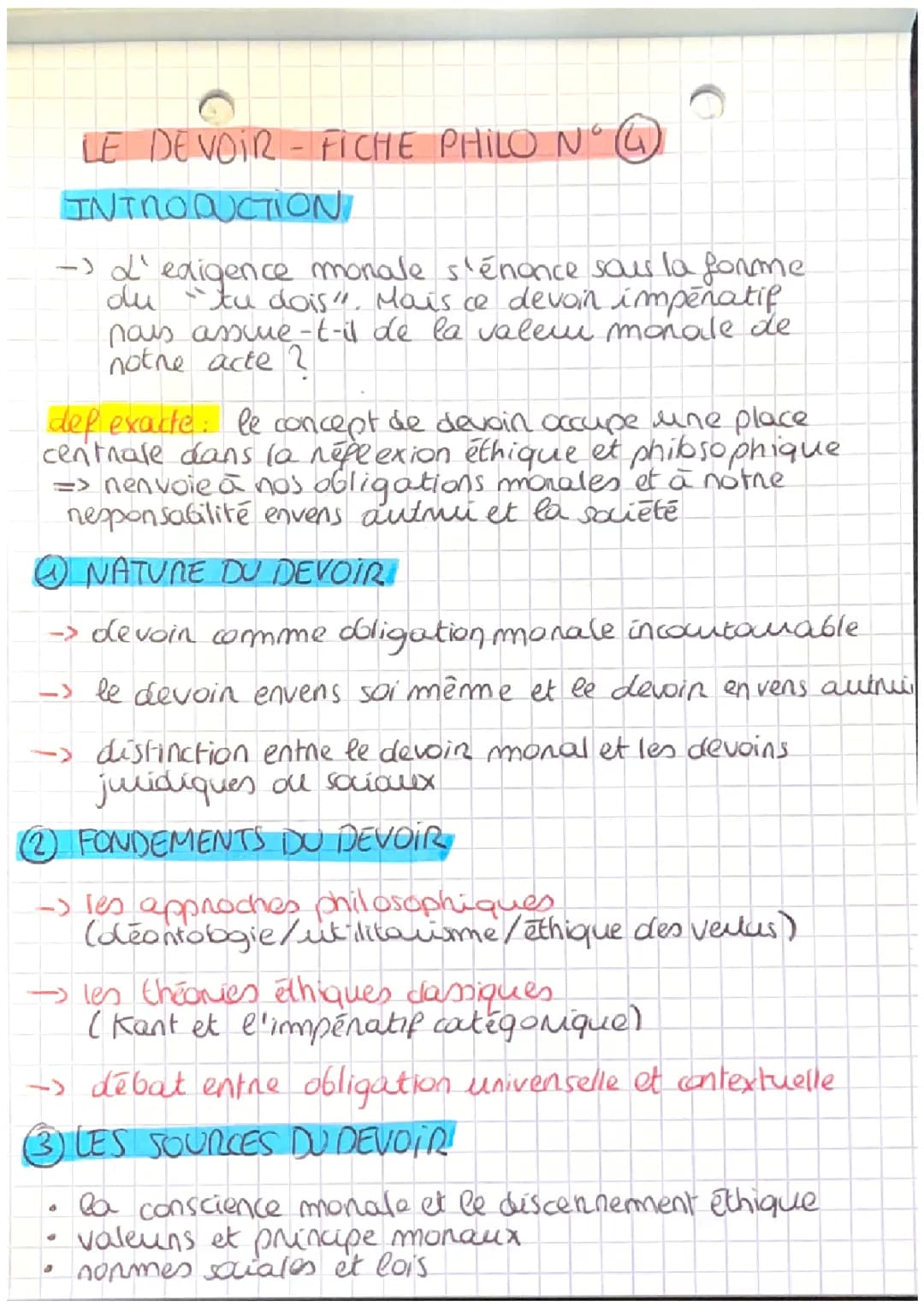 Comprendre le Devoir en Philosophie