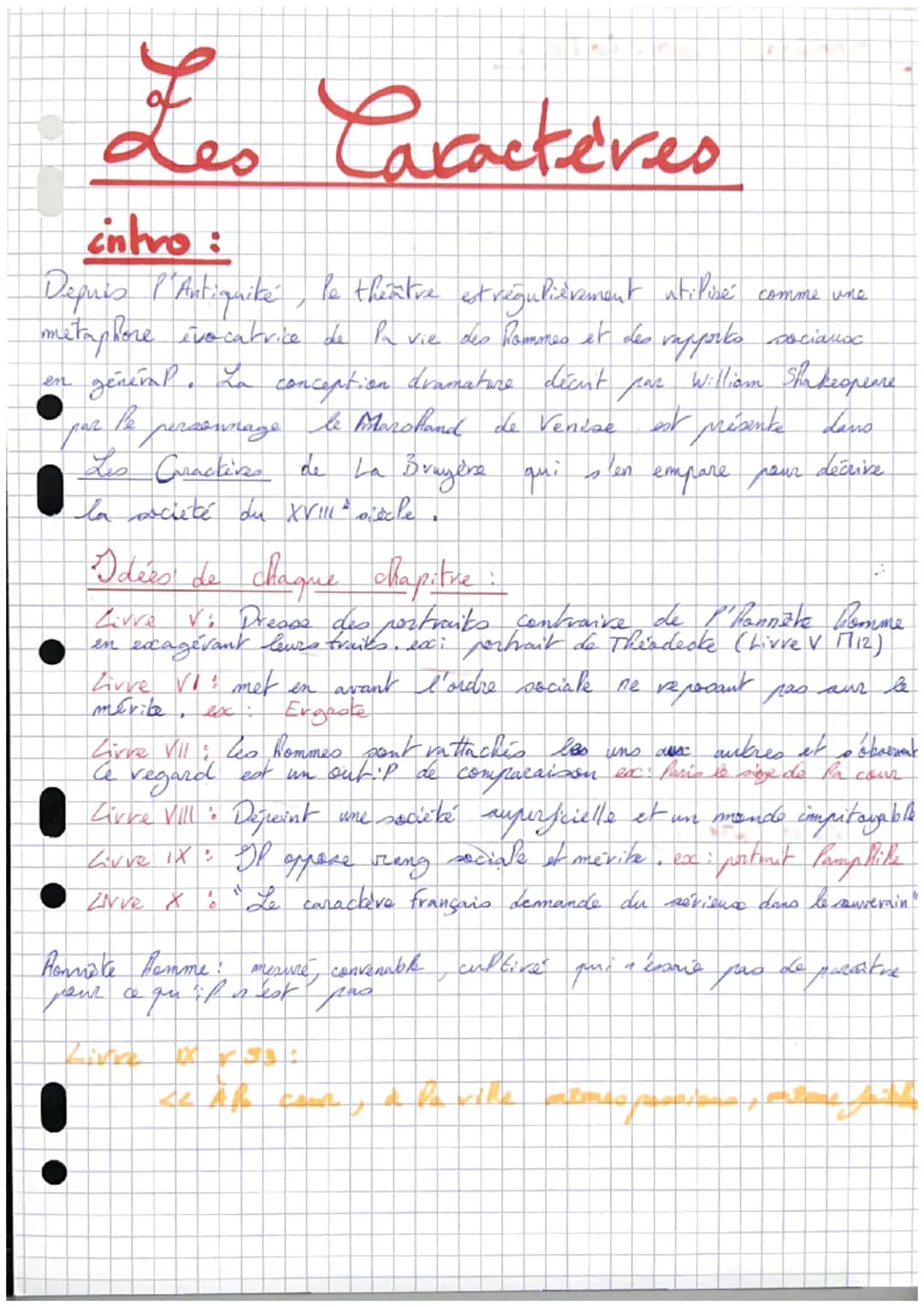 Les Caractères
intro:
Depuis l'Antiquite, le theatre est régulièrement utilisé comme une
métaphone évocatrice de la vie des hommes et des ra