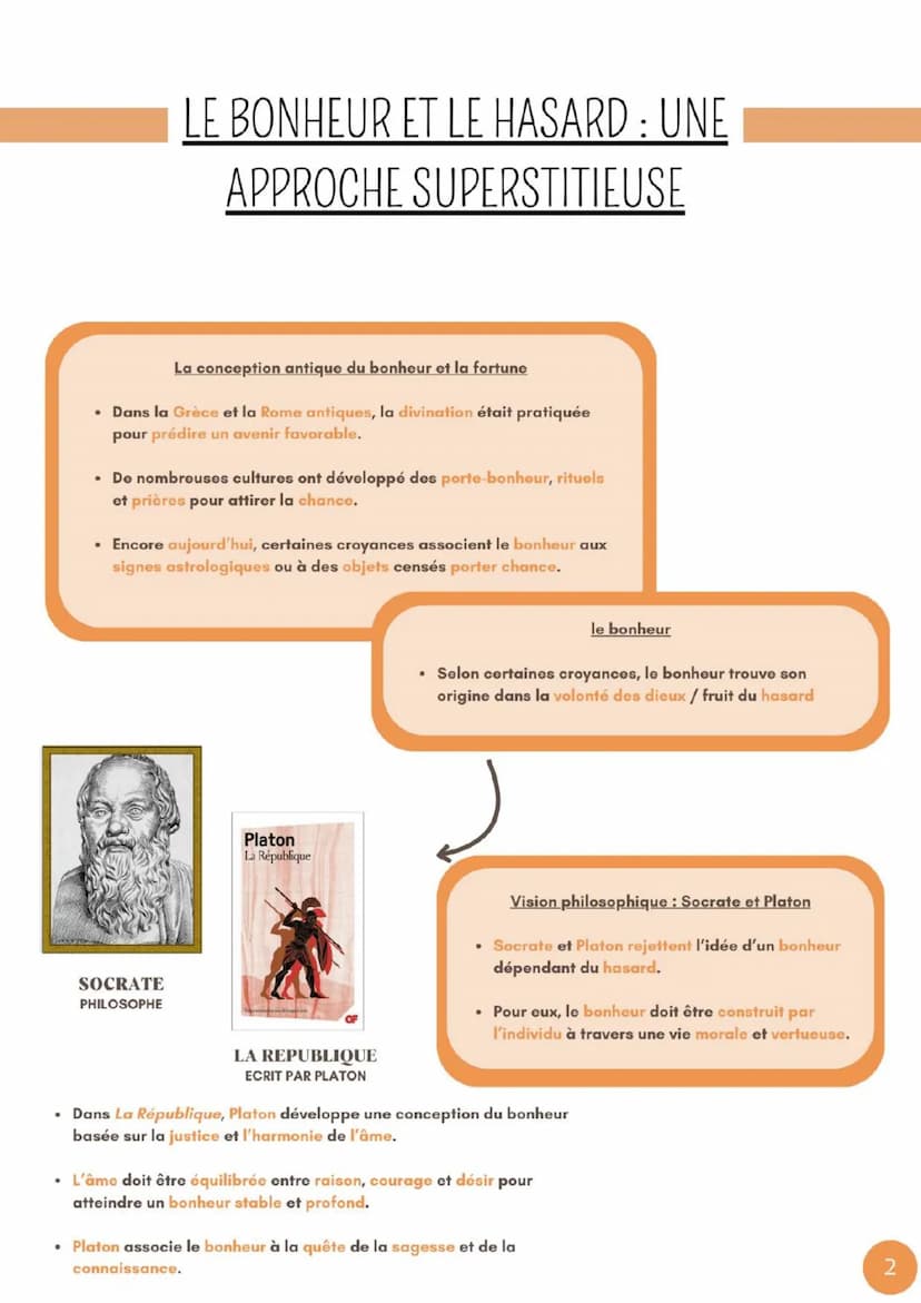 --- OCR Start ---
PHIphilosophie HIE
CHAPITRE 2: LE BOHNEUR
ETYMOLOGIE
Mot latin: composé de
• bonum (bon/positif / favorable)
• augurium (p