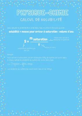 Know Calcul de solubilité  thumbnail