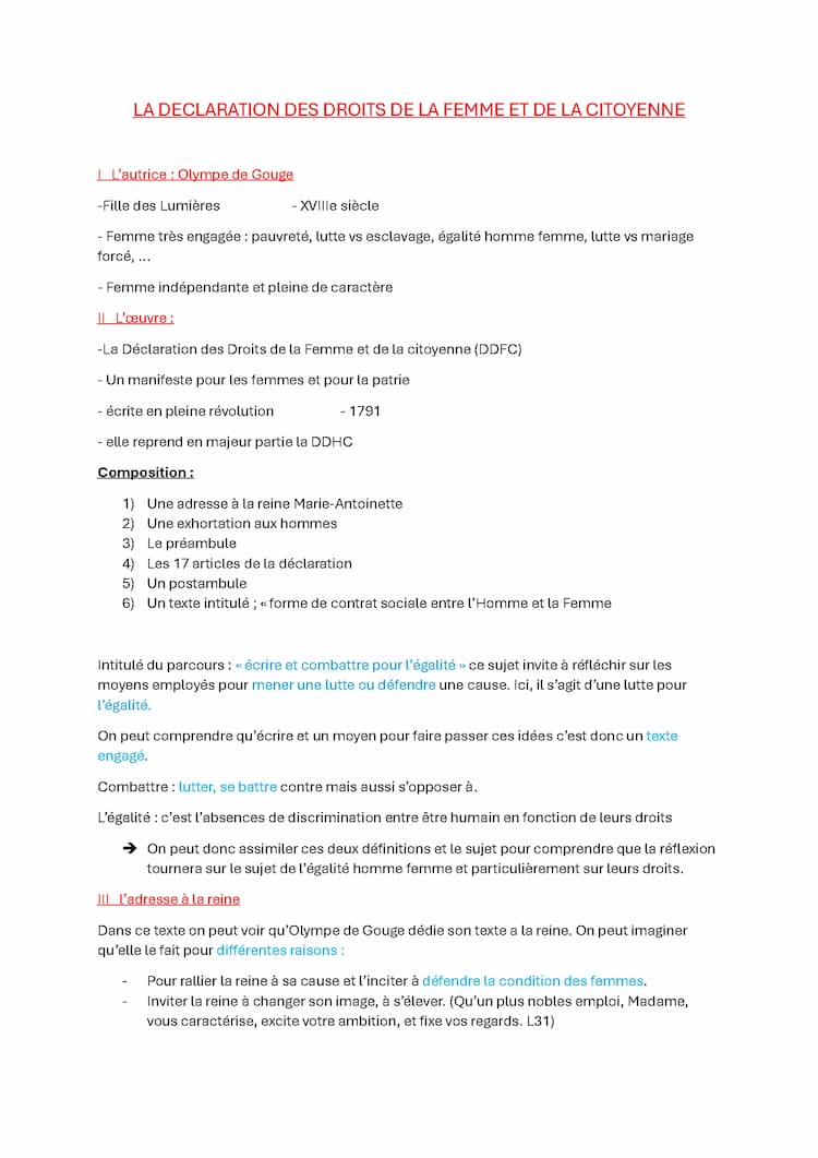 Know fiche de révision pour une dissertation à propos d'olympe de gouge  thumbnail