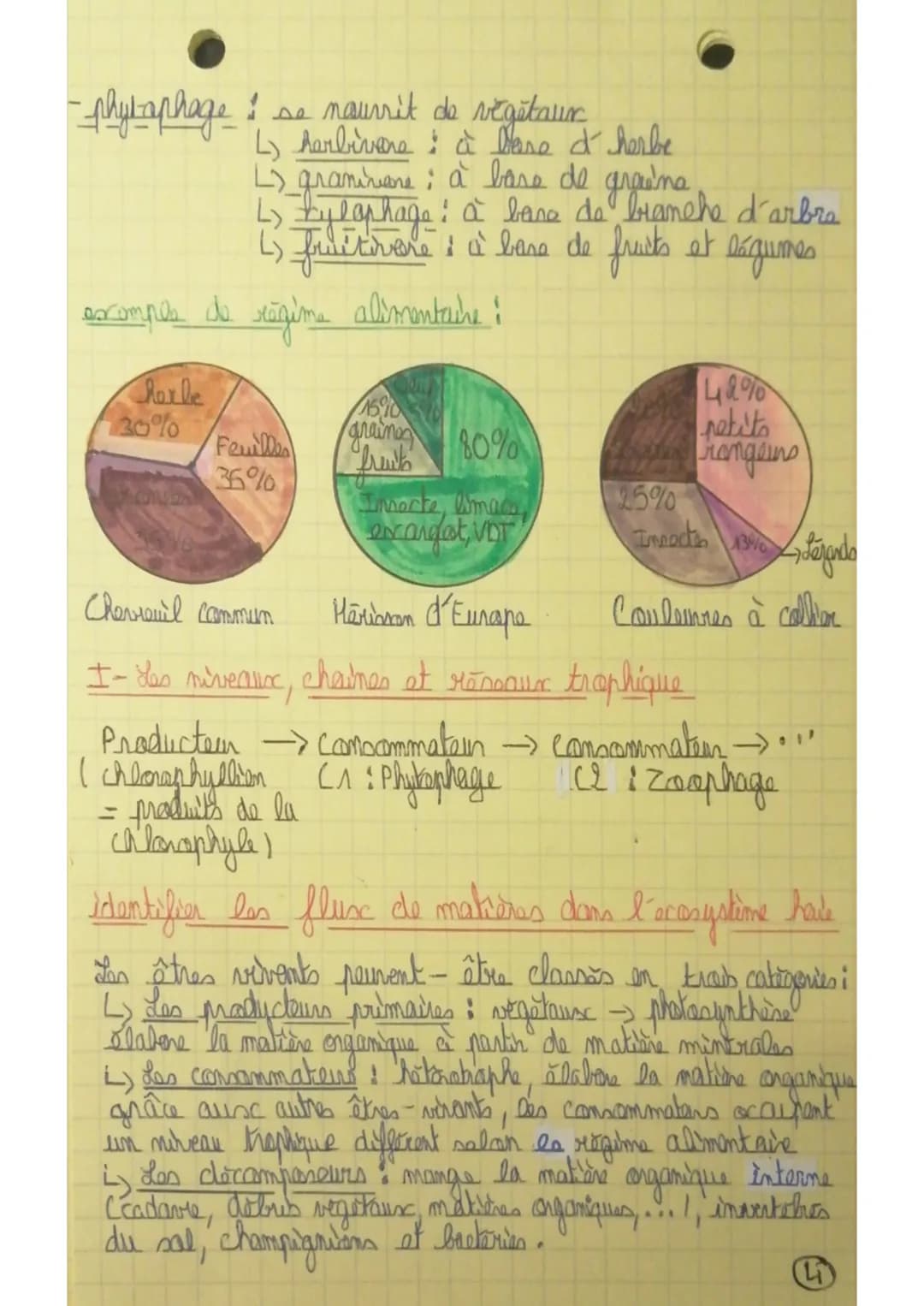 Chapitre II La circulation de la matière et de l'énergie
au sein d'un agrasystème
excemple!
Debris vegătruse → vers de terre -> Meninge -> R