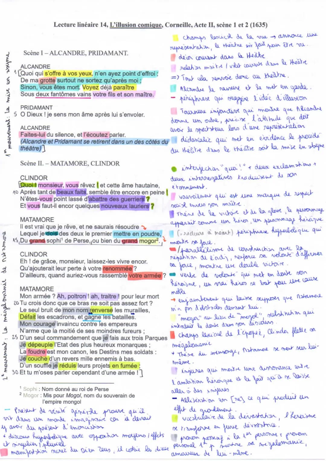 mouvement: La mise en abyme
120
La megalomanie de natamore
птипами оч
Lecture linéaire 14, L'illusion comique, Corneille, Acte II, scène 1 e
