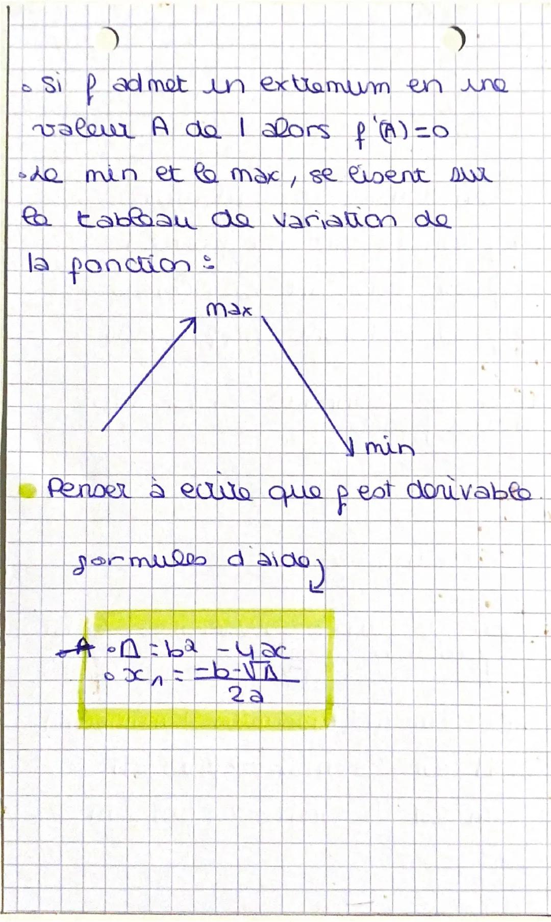 - Application,
de la
derivation
- lien derivée et variation:
$
\rightarrow f \text{ est croissant ssi } f(x) \geq 0
$
$
\rightarrow f \text{