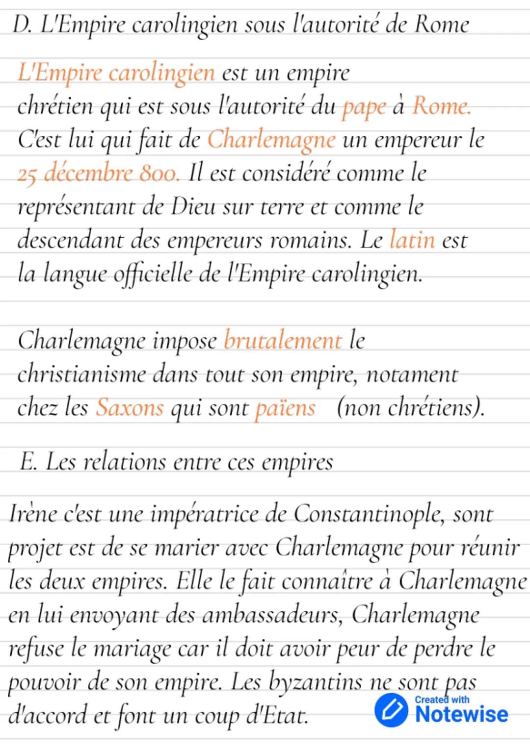 Histoire
A.Le basileus dirige le monde byzantin
byzantin est appelé «basileus».
Il dirige un vaste territoire qui comprend la Turquie,
la Gr