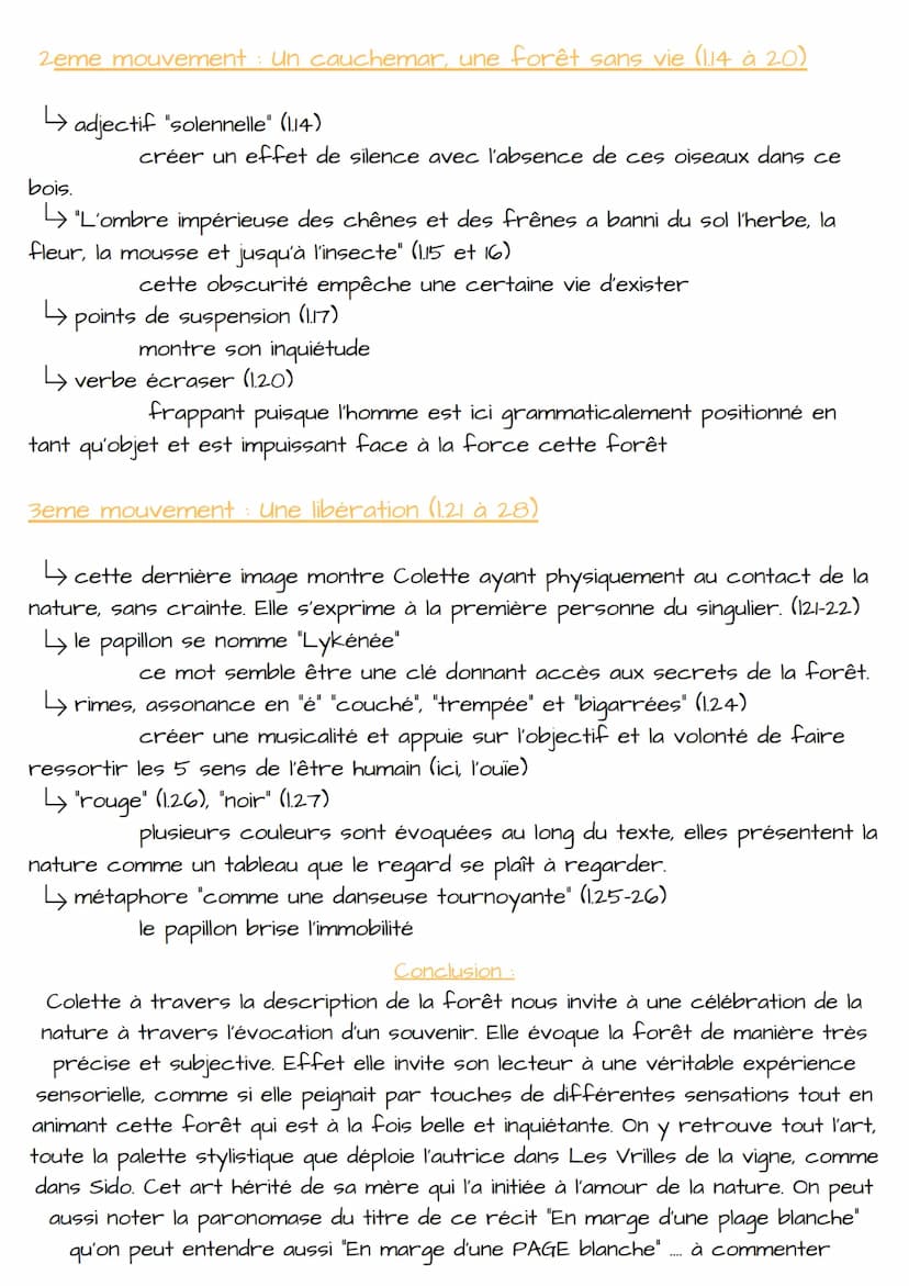 La forêt de Crécy.
Colette
elle
Y
Colette: écrivaine française du XX siècle. A écrit "Les Vrilles de la Vigne"
raconte les épisodes de son e