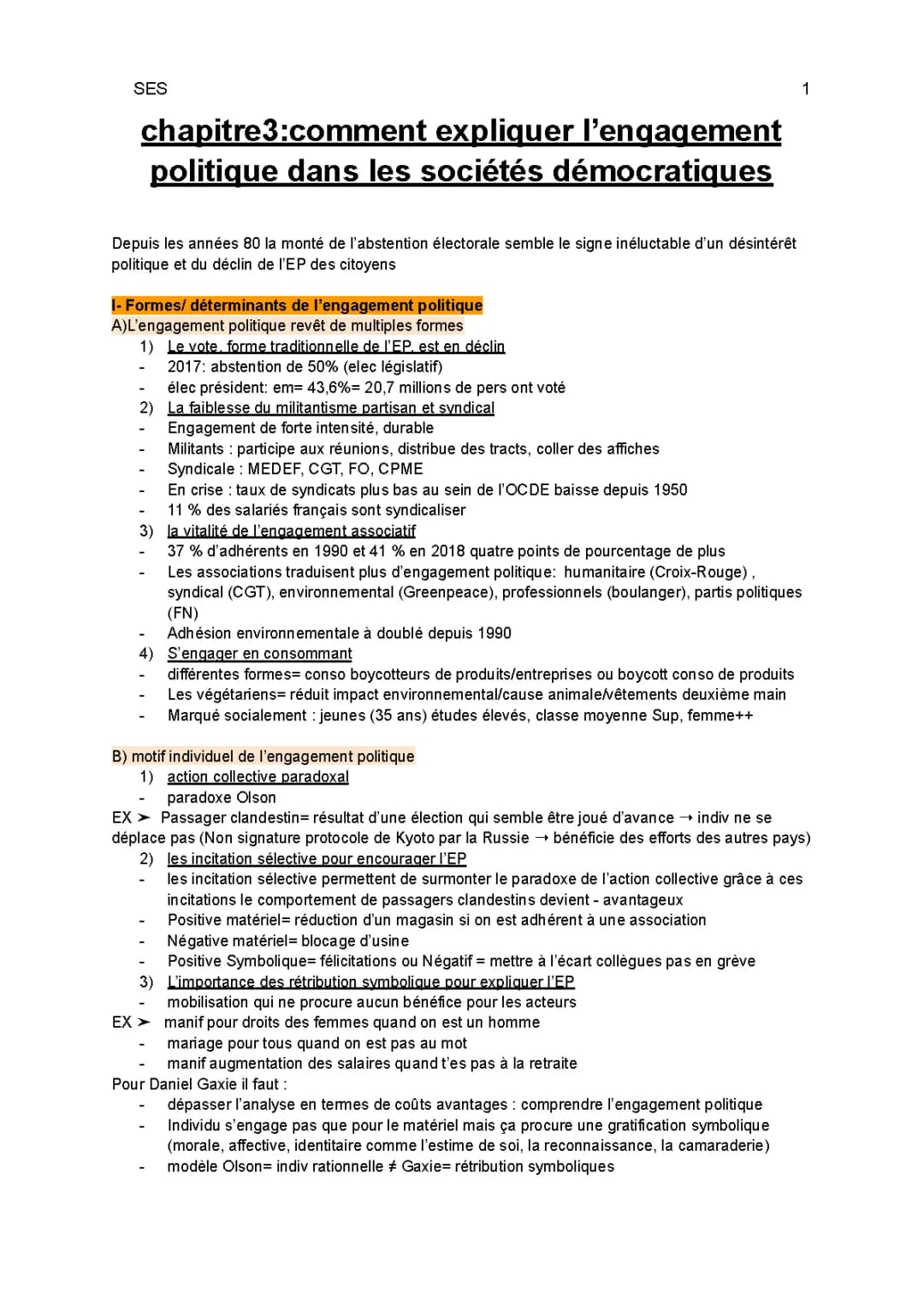 l’engagement politique SES