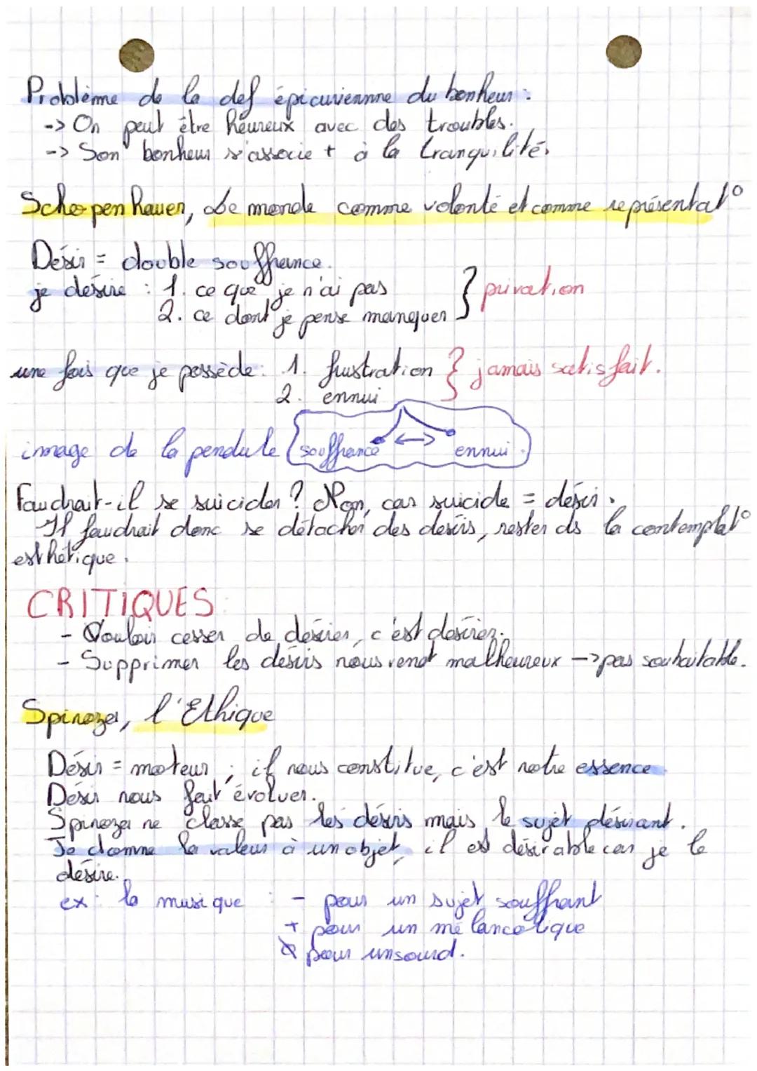 Le désu et le bonheur.

Epicure, Lettre à Mérécée

A
-> épicurisme
-> but de la vie pervenir à un état de satisfact durable,
(=bonhew) defin