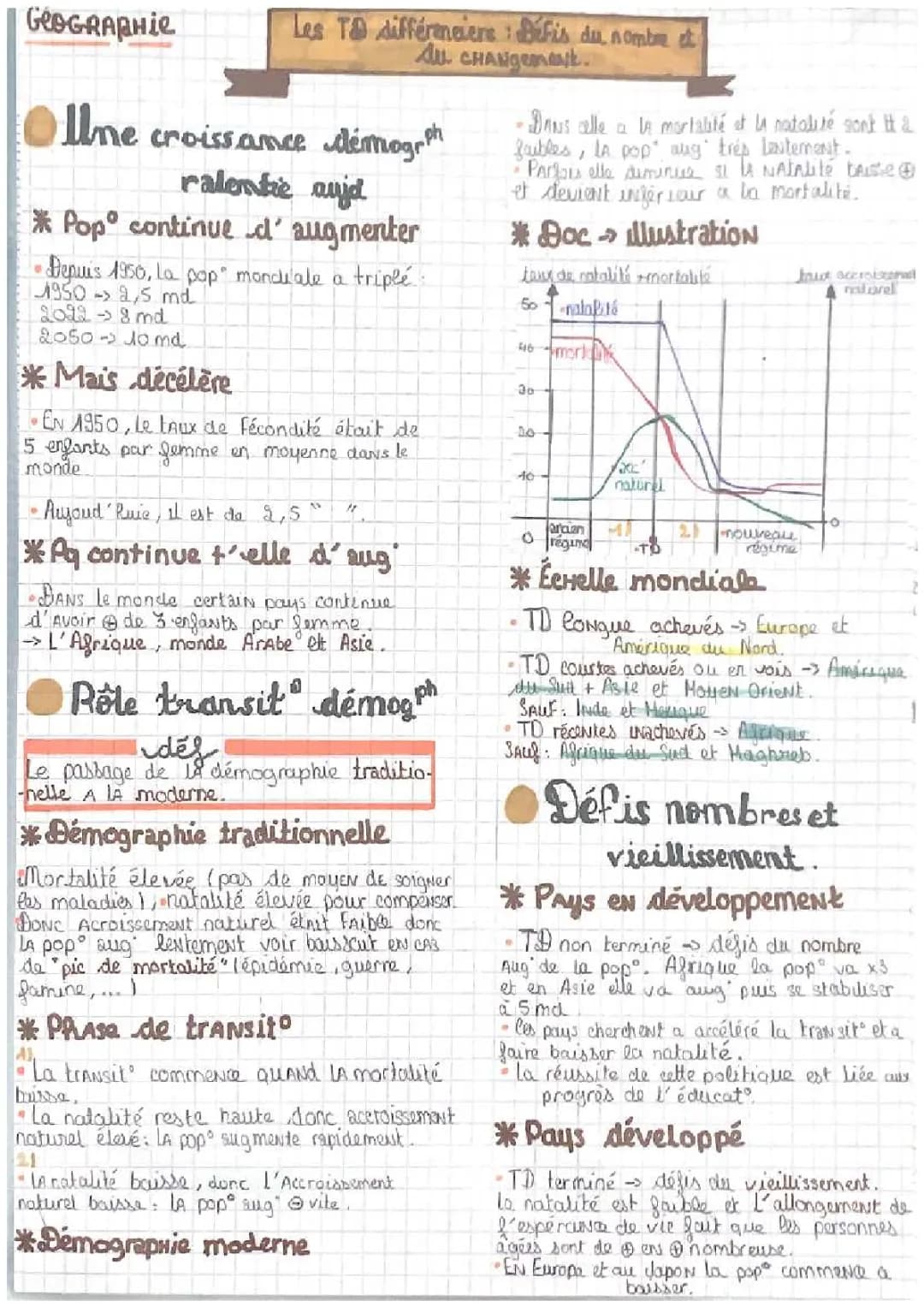 Les défis démographiques : définition, cartes, et exercices pour la Seconde