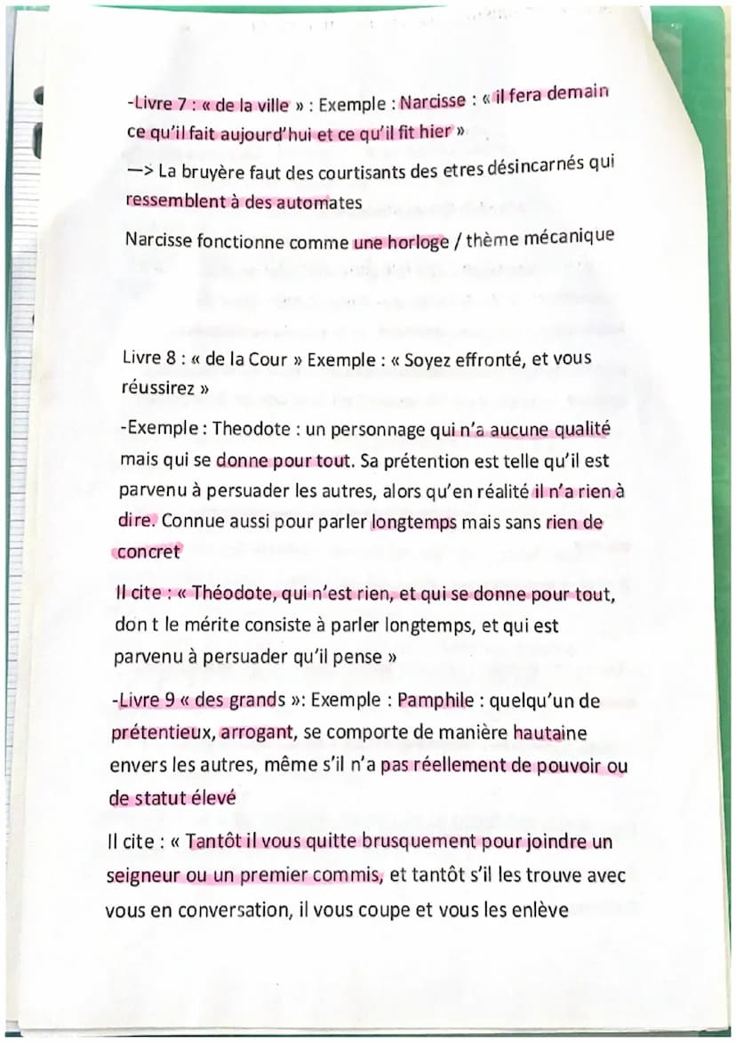 Citations :
-La Bruyère écrit d'ailleurs dans le livre 8 que « L'air de Cour
est contagieux ». Il montre que cette cour est instable :
aujou