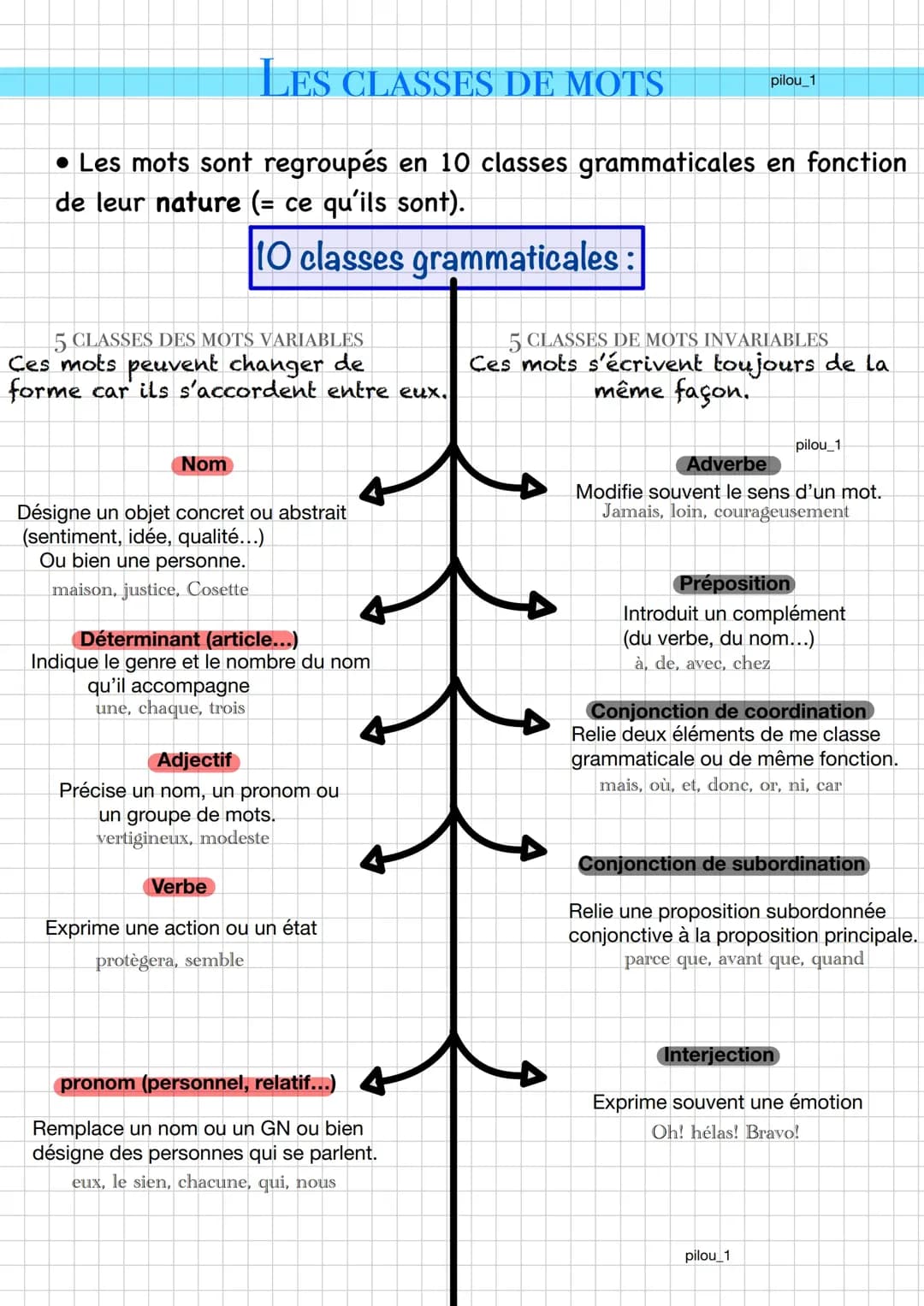 French Grammar Classes Explained: Variable & Invariable Words List with Adjectives, Verbs, and Adverbs Examples
