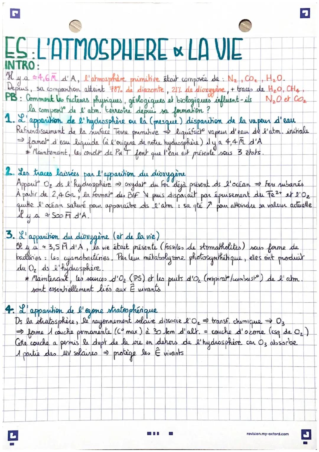 L'atmosphère et la vie 