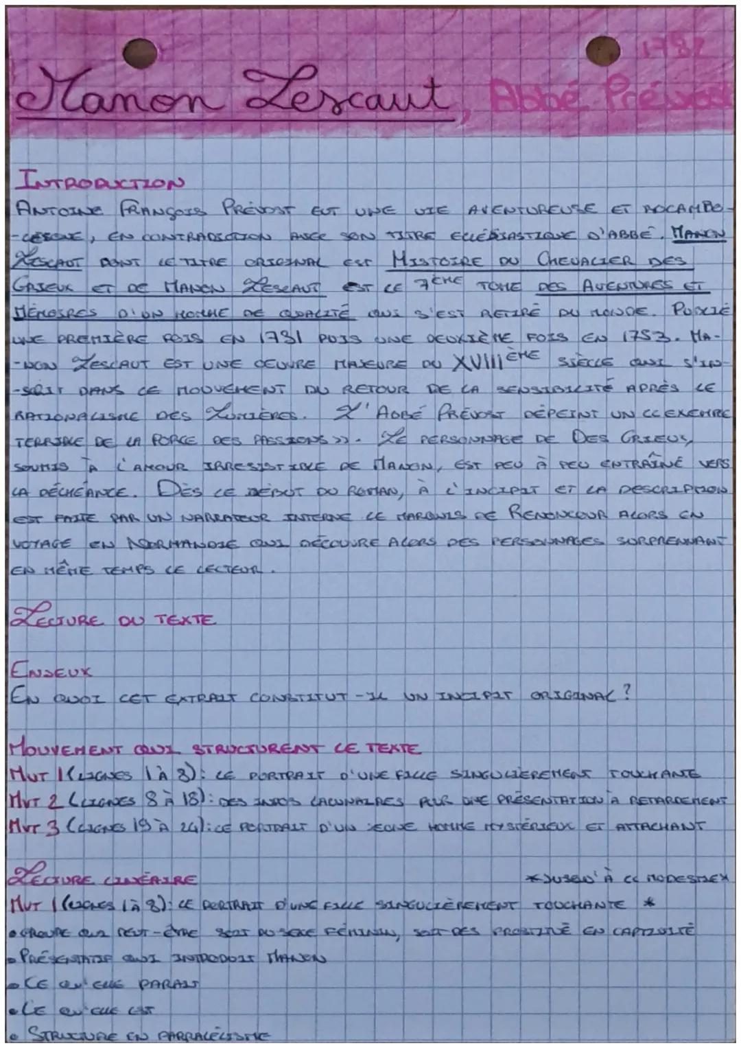# Manon Lescaut, Abbe Prevod

INTRODUCTION

ANTOINE FRANÇOIS PREVOST EUT UNE VIE AVENTUREUSE ET ROCAMBO-
-CESCUE, EN CONTRADICTION AUCE SON 