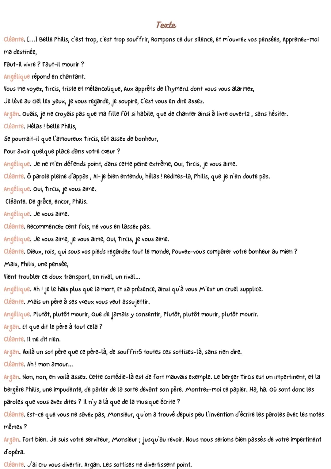 LE MALADE IMAGINAIRE
J
texte 7: Acte 2 scène 5, Petit opéra impromptu
Introduction
En 1673, Molière propose une comédie-ballet-> jeux entre 