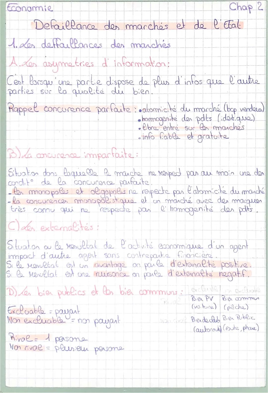 Défaillances du Marché et de l'État en Économie - Terminale STMG