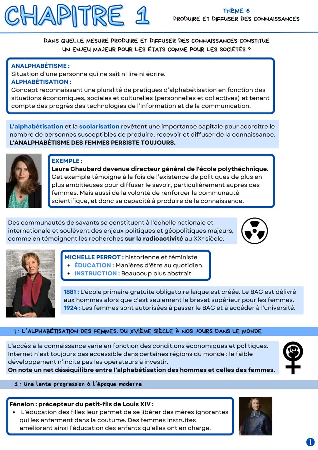 CHAPITRE 1
ANALPHABÉTISME:
Situation d'une personne qui ne sait ni lire ni écrire.
ALPHABÉTISATION:
DANS QUELLE MESURE PRODUIRE ET DIFFUSER 
