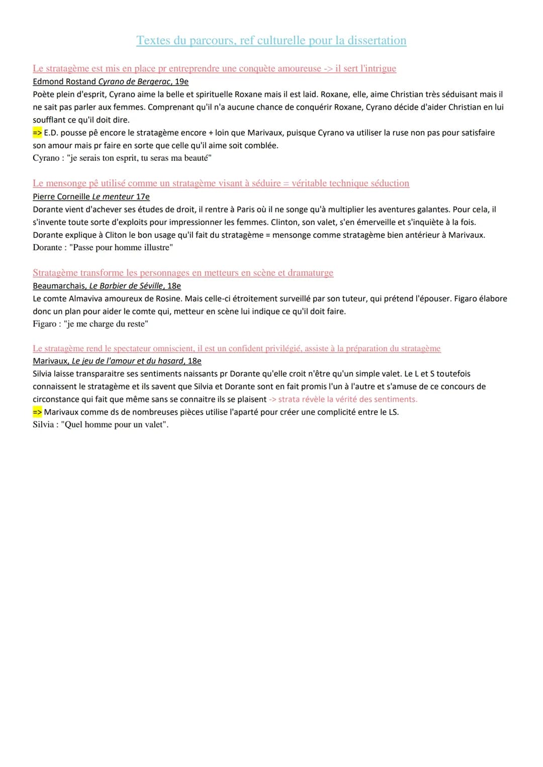 Citations Marivaux Les Fausses Confidences
Les stratagèmes sont nbx, il reposent sur divers procédés: mensonges, FC, fausses lettres
"Il y a