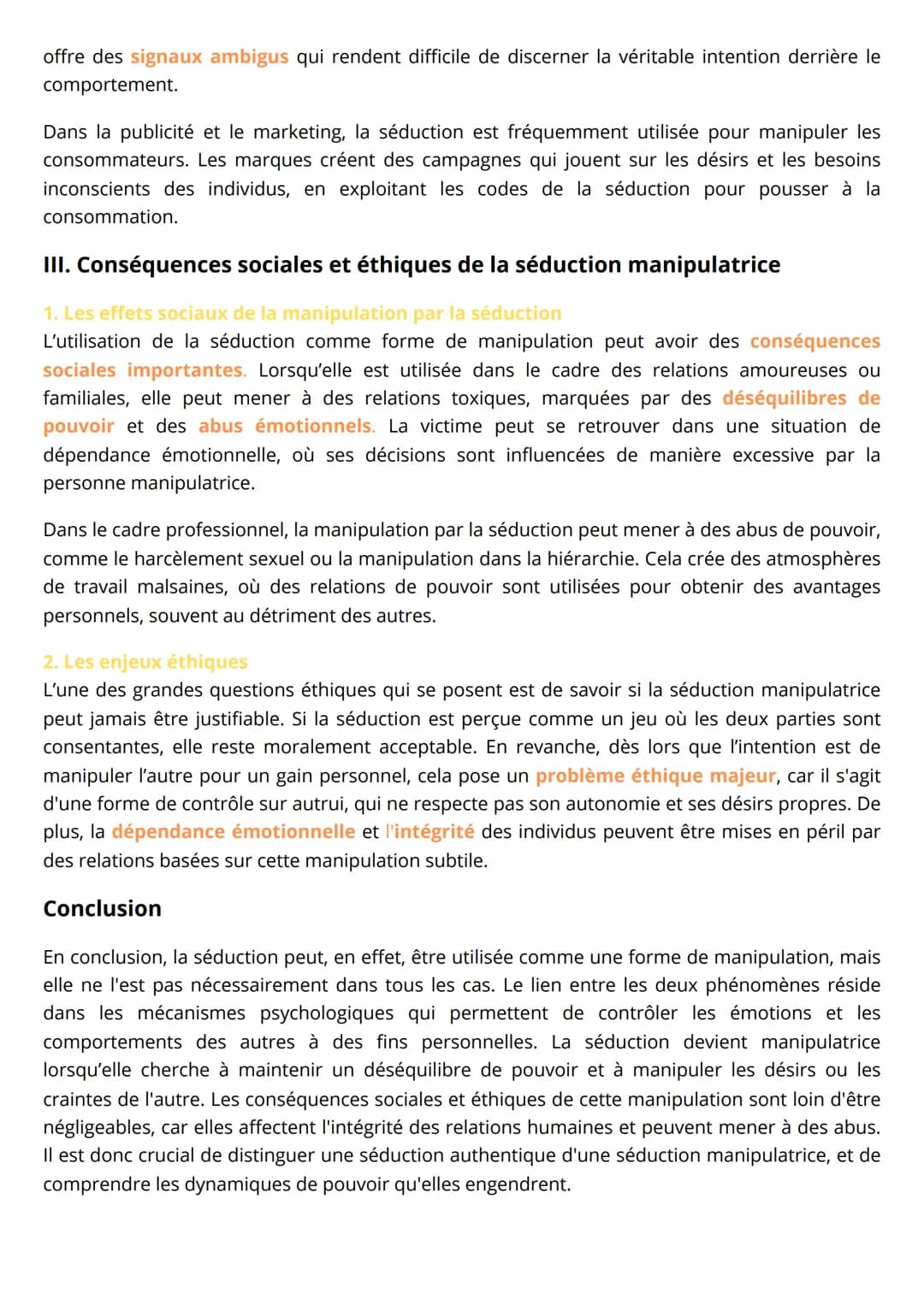 # GRAND ORAL HLP

La séduction peut-elle être une forme de
manipulation?

La séduction est un phénomène omniprésent dans notre société, que 