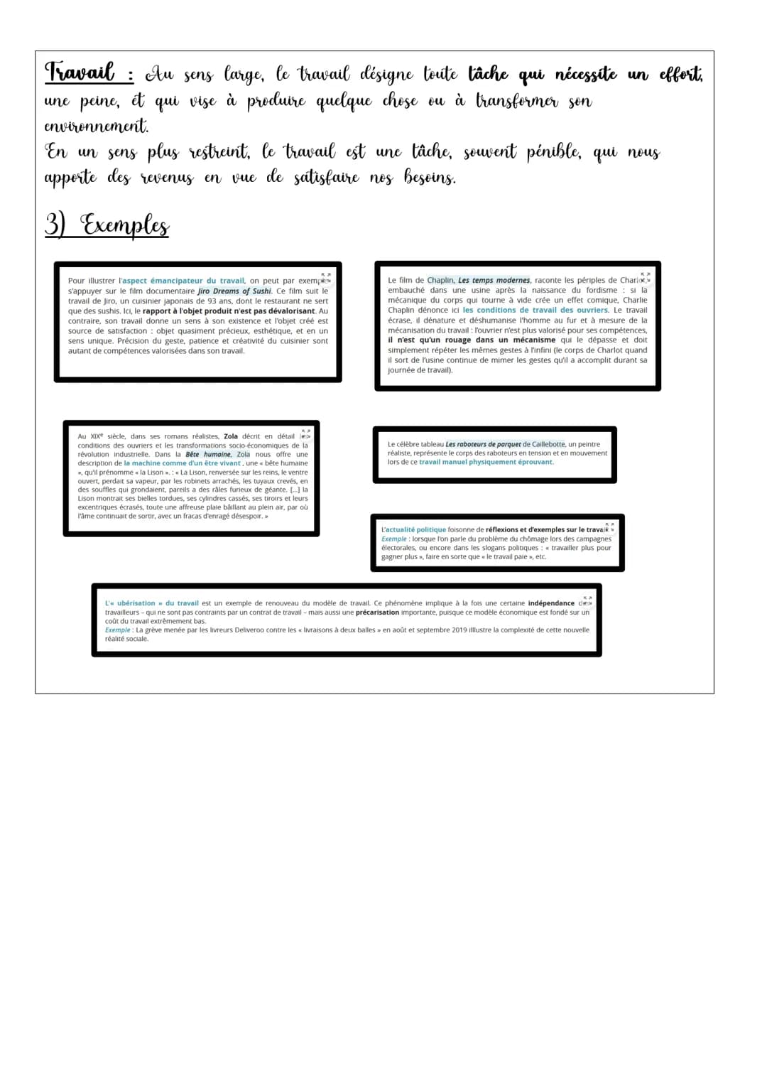 Philosophic
Chapitrel le travail
:
1) Les différentes références philosophiques à connaitre
- Marx : - Les animaux aussi travaille mais l'ab