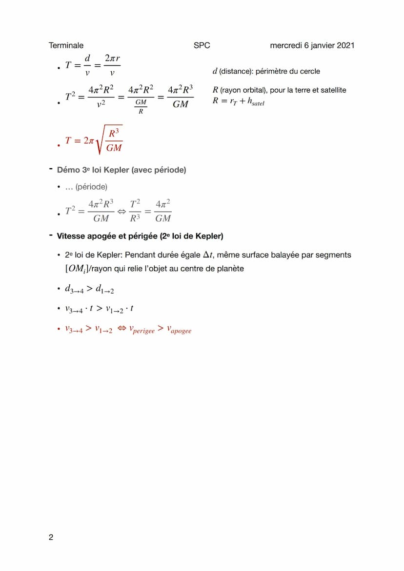 Terminale
Applications
Connaitre
-
Accélération
1
●
.
2nd loi de Newton
-
ΣΕ
●
●
ext
FTIISS ma:
=
à
GM →
n
R²
Vitesse uniforme (à montrer)
-