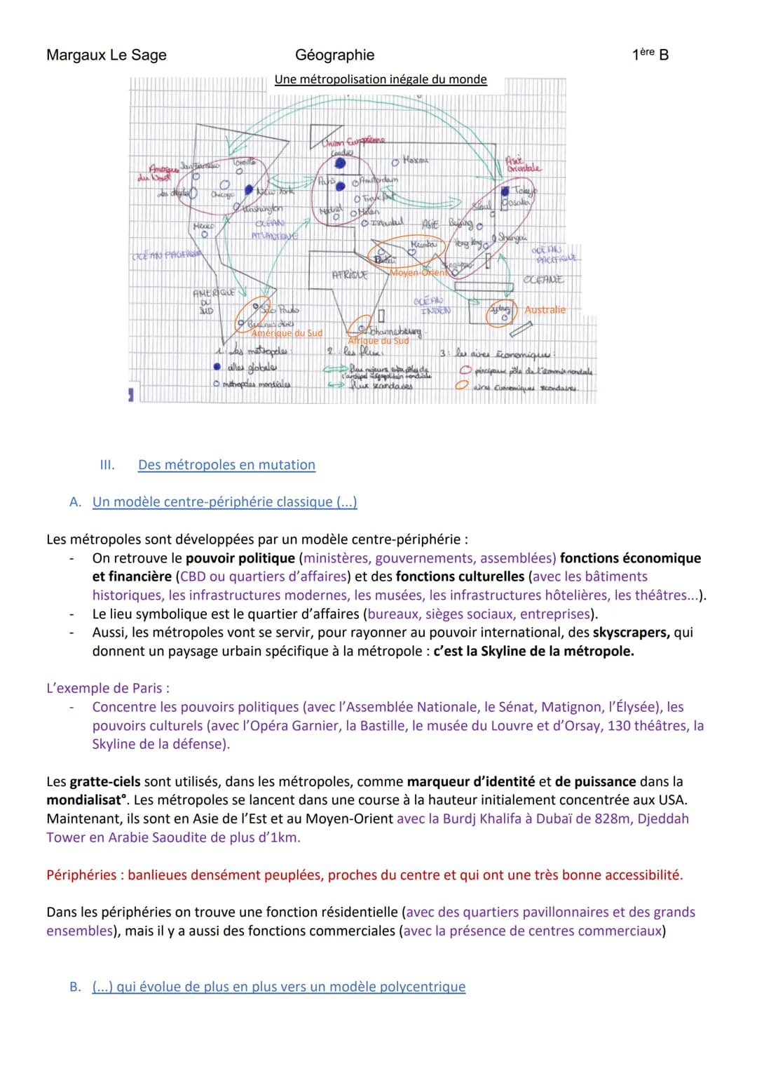 
<h2 id="introduction">Introduction</h2>
<p>La métropolisation est un processus mondial différencié qui affecte les métropoles à l'échelle m