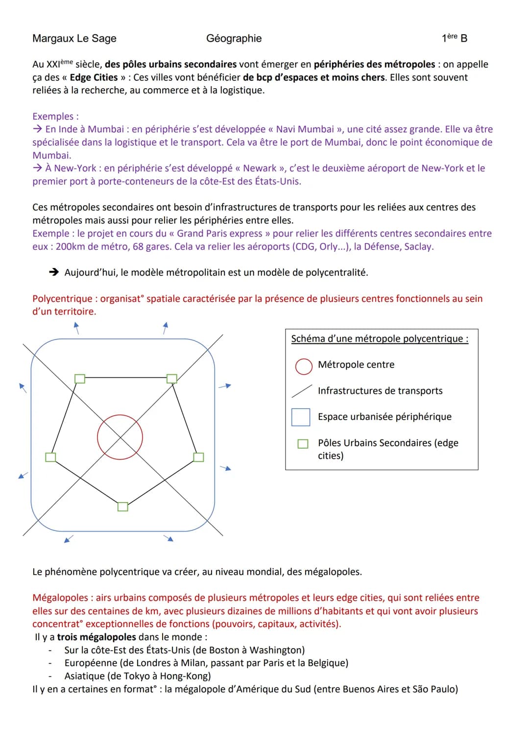 
<h2 id="introduction">Introduction</h2>
<p>La métropolisation est un processus mondial différencié qui affecte les métropoles à l'échelle m